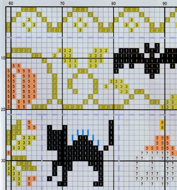 Набор для вышивания по нанесённой на канву схеме "Halloween". AIDA 14CT printed 28*28 см - изображение 5