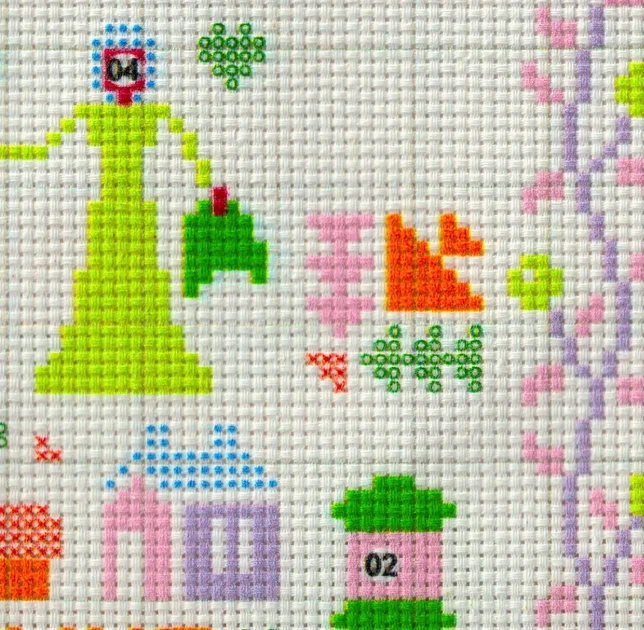 Набір для вишивання за нанесеною на канву схемою My Home. AIDA 14CT printed 28*28 см - зображення 8