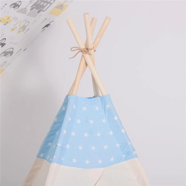 Namiot dla dzieci Springos Tipi Błękitny w gwiazdki TIP06 (5907719428703) - obraz 9