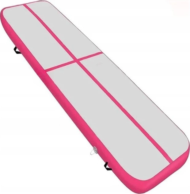Śćieżka akrobatyczna Hedo Airtrack 400 x 100 x 10 cm Różowa (5907184130156) - obraz 1