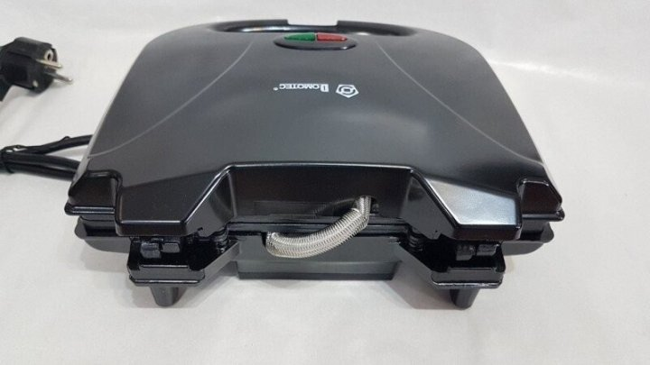 Электрогриль прижимной Domotec 779-1000W бутербродница с антипригарным покрытием Черный - изображение 8