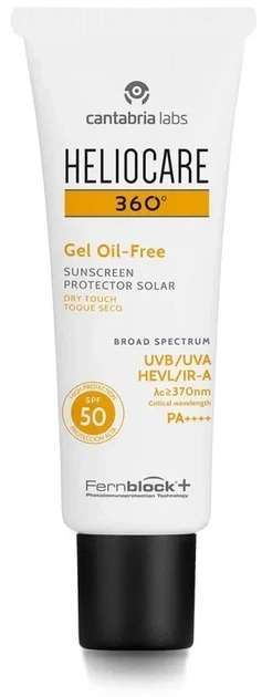 Сонцезахисний гель CANTABRIA LABS на водній основі HELIOCARE 360º GEL OIL-FREE SPF50 50 мл - Фото 4 Сонцезахисний гель CANTABRIA LABS на водній основі HELIOCARE 360º GEL OIL-FREE SPF50 50 мл - зображення 4