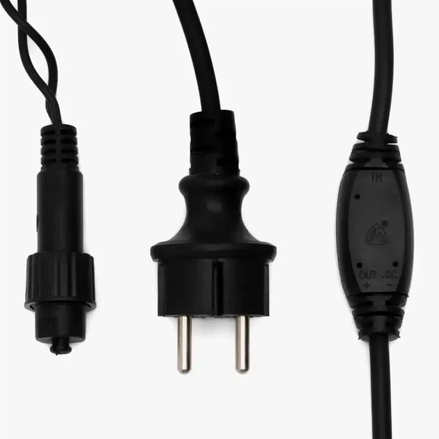 Вулична гірлянда нитка 20м 200LED теплий білий 220В статичний режим для прикраси території - зображення 4