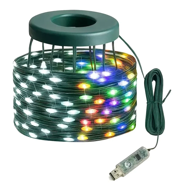 Гирлянда Конский хвост 250LED 25м с пультом управления для новогоднего оформления USB разноцветная - изображение 3