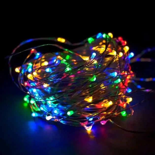 Гирлянда Роса 20м 200LED разноцветная электрическая для украшения елки и помещений - Фото 1 Гирлянда Роса 20м 200LED разноцветная электрическая для украшения елки и помещений - изображение 1