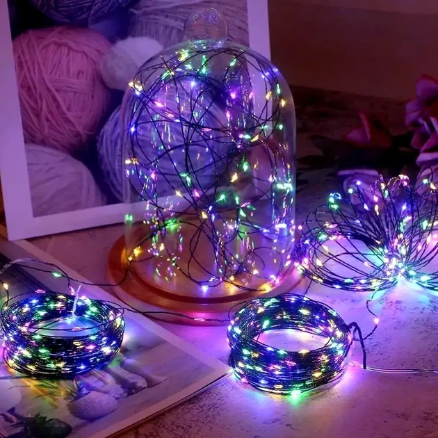 Гирлянда Роса 20м 200LED разноцветная электрическая для украшения елки и помещений - Фото 2 Гирлянда Роса 20м 200LED разноцветная электрическая для украшения елки и помещений - изображение 2