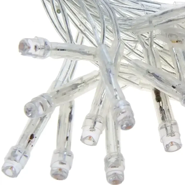 Гірлянда штора світлодіодна 400Led холодний білий 3х2м для прикраси вікон MA422 - зображення 4