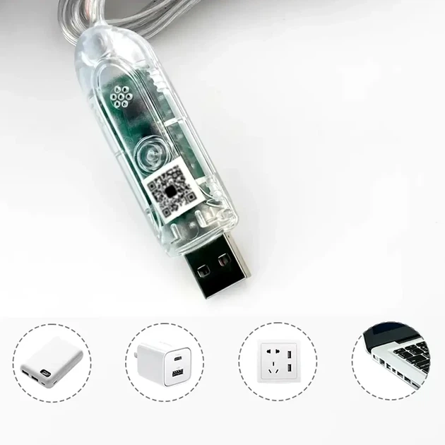Светодиодная гирлянда-занавес RGB с USB-питанием 400 LED 3x2м с пультом ДУ для новогоднего декора бронзовый Снеговик - изображение 4