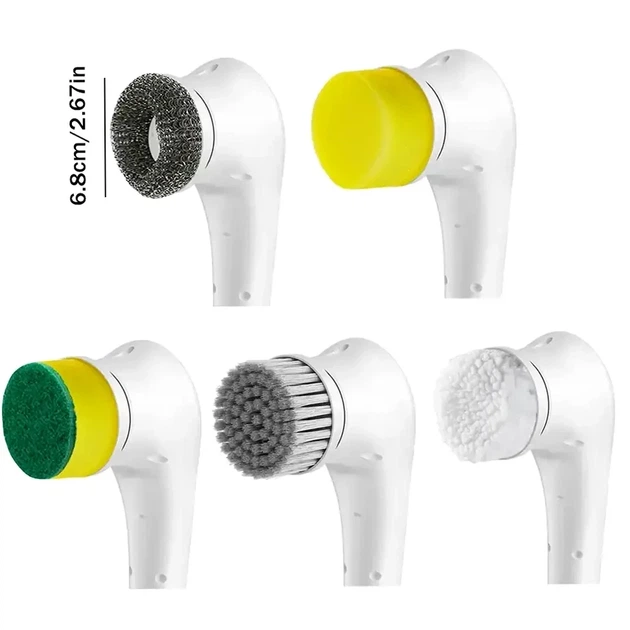 Електрична щітка Magic Brush з USB акумуляторна бездротова універсальна щітка з 6 насадками біла - Фото 11 Електрична щітка Magic Brush з USB акумуляторна бездротова універсальна щітка з 6 насадками біла - зображення 11