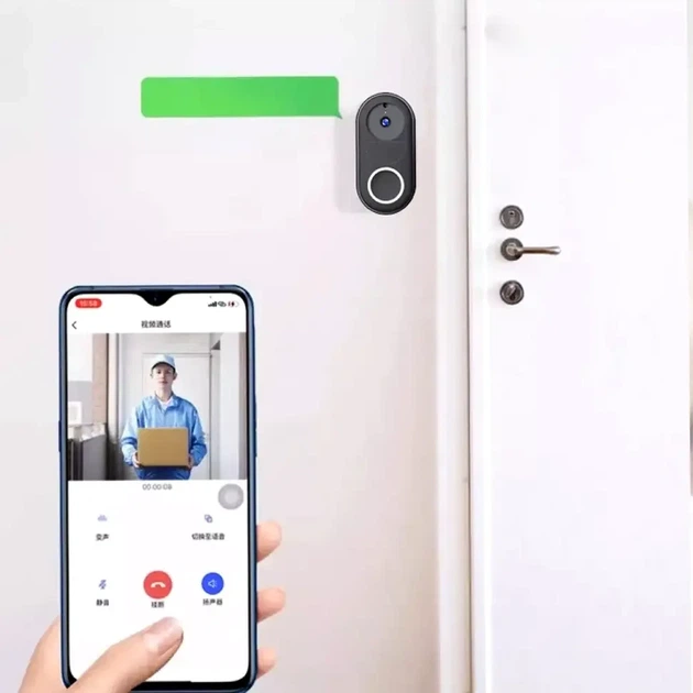 Беспроводной дверной звонок с видеокамерой WiFi USB домофон для видеозвонков с функцией видеонаблюдения - изображение 4