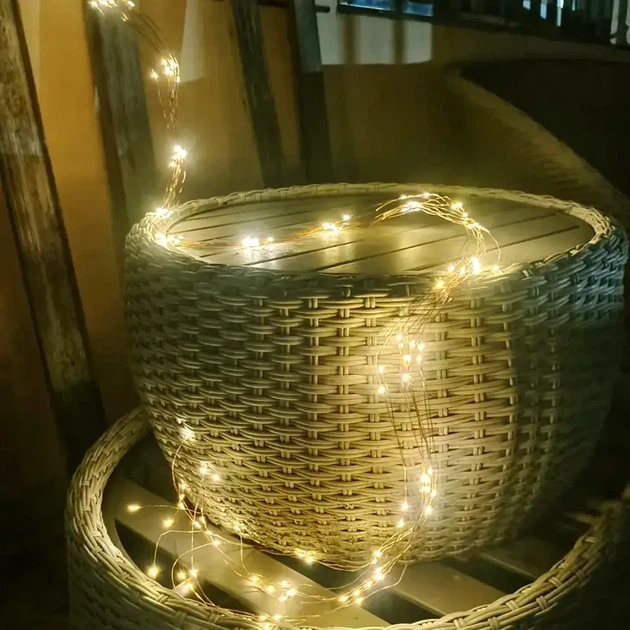 Гірлянда Кінський хвіст 200LED 2м білий теплий для новорічного декору на ялинку з ПВХ - зображення 9