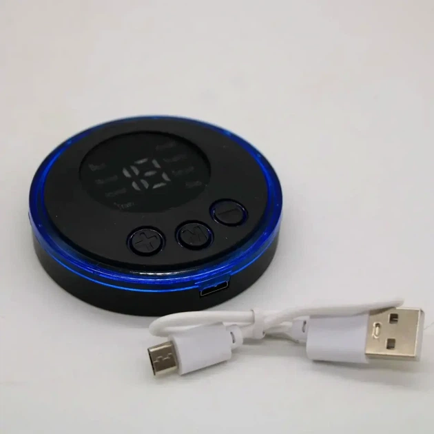 Масажний пояс для схуднення з 6 програмами заряджання від USB чорний поліуретан ABS-пластик для черевного пресу - зображення 9