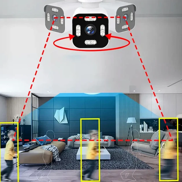 Вулична камера відеоспостереження IP 3МП з WIFI та датчиком руху біла з LED підсвічуванням 20м модель A6S - зображення 5