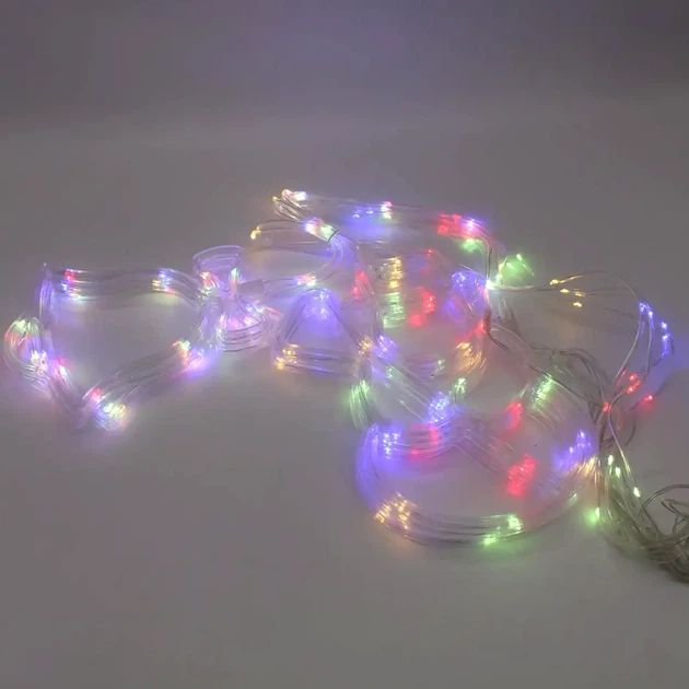 Гирлянда-штора светодиодная с снеговиками и звоночком 3м 9 фигур RGB для новогоднего оформления - изображение 4