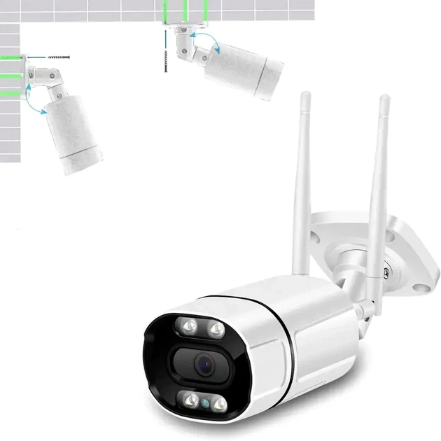 WIFI камера видеонаблюдения 3MP IP купольная с датчиком движения цветная 1920x1080 угол обзора 355 C16 TUYA цвет белый - изображение 6