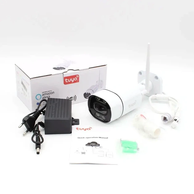 WIFI камера видеонаблюдения 3MP IP купольная с датчиком движения цветная 1920x1080 угол обзора 355 C16 TUYA цвет белый - изображение 10
