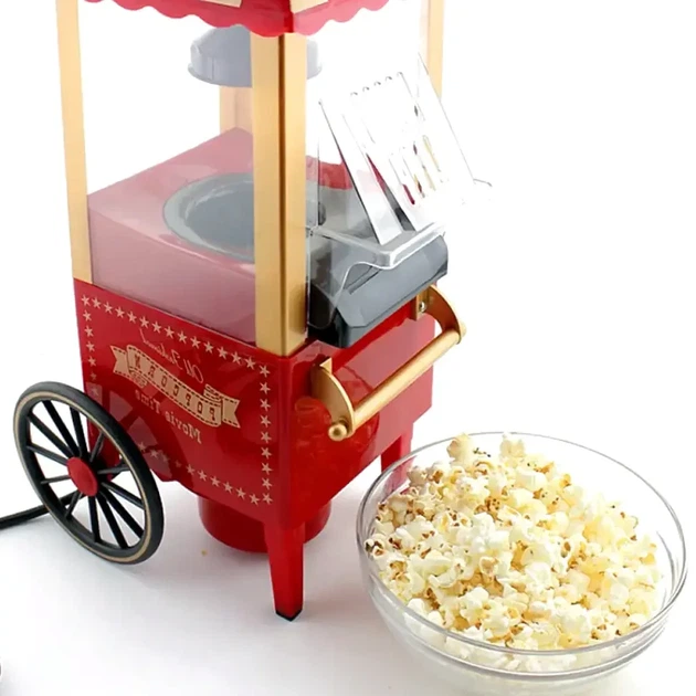 Попкорниця компактна міні WM-26 червоний колір для приготування попкорну - зображення 3