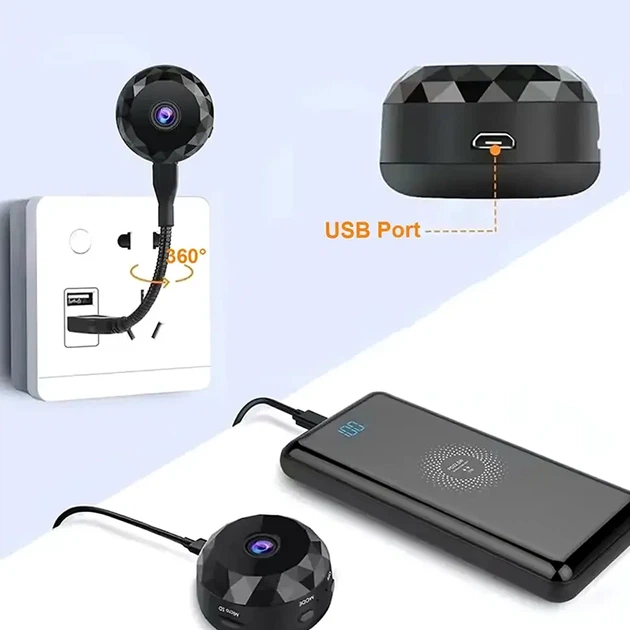 Міні WiFi камера FullHD з магнітним кріпленням та мікрофоном для відеоспостереження з ІЧ-підсвічуванням та датчиком руху - зображення 5