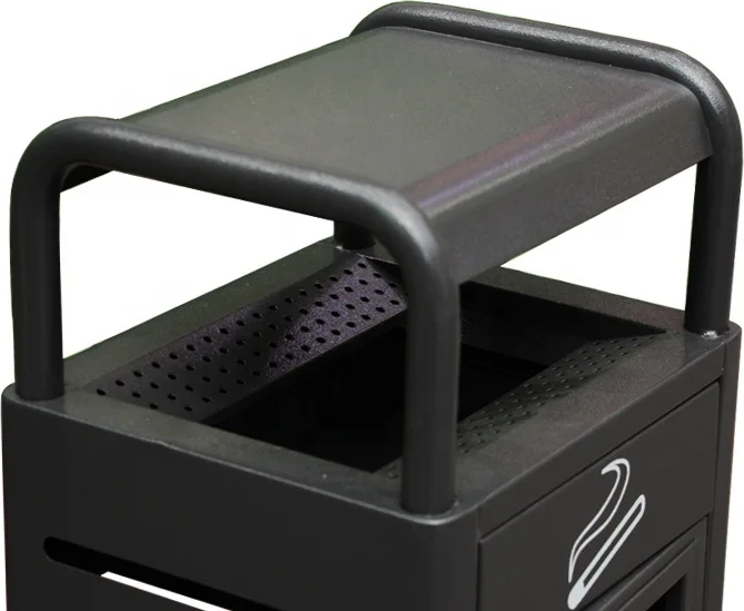 Kosz na śmieci Hedo z popielniczką Czarny (5904041100031) - obraz 4