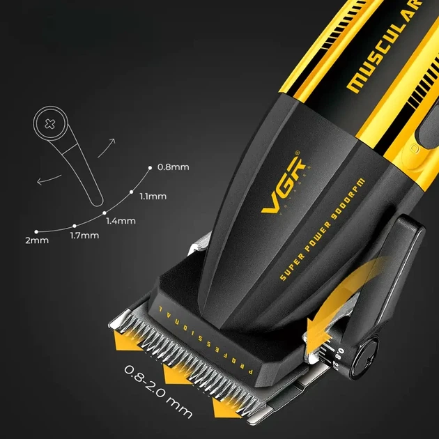 Аккумуляторная машинка для стрижки 2000 mAh 6 насадок максимальная длина 14 минимальная длина 2 материал лезвий нержавеющая сталь - Фото 4 Аккумуляторная машинка для стрижки 2000 mAh 6 насадок максимальная длина 14 минимальная длина 2 материал лезвий нержавеющая сталь - изображение 4