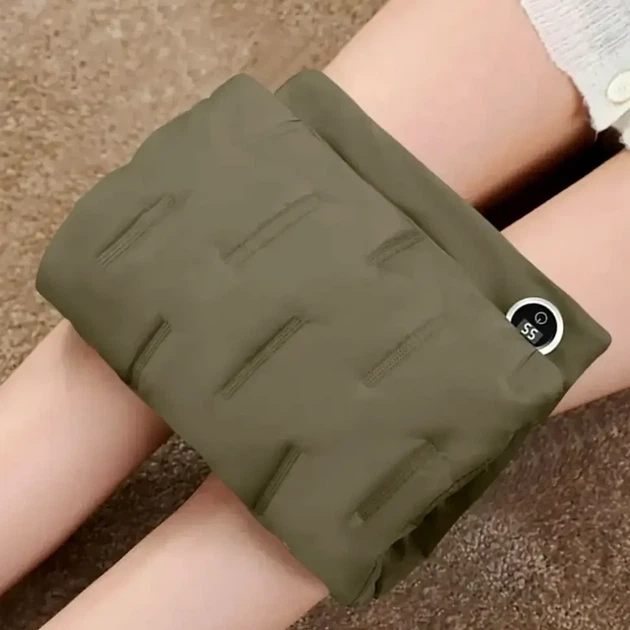 Електрична грілка для рук USB до 65 градусів 25х20 см із штучної шкіри зелена з блискавкою - зображення 9