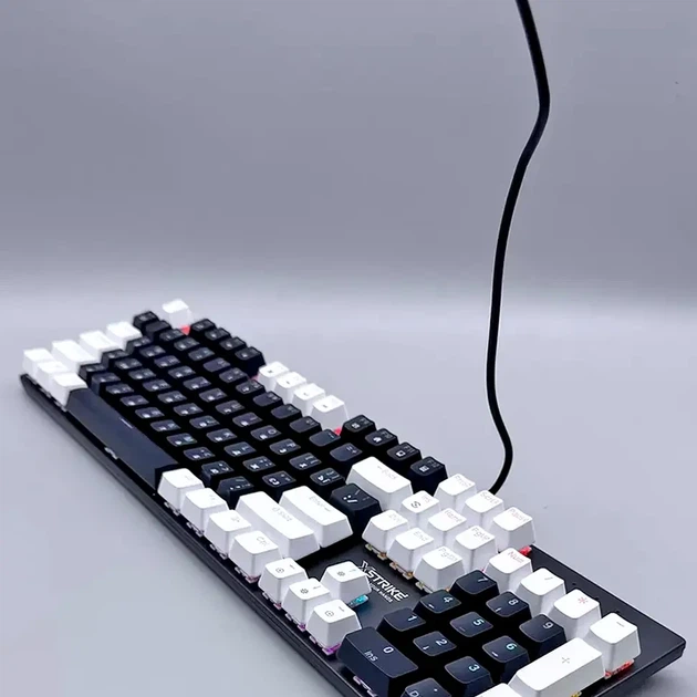 Проводная мембранная клавиатура с подсветкой и RGB мышь USB комплект для ПК и ноутбука XSTRIKE X-1011 черный - изображение 4