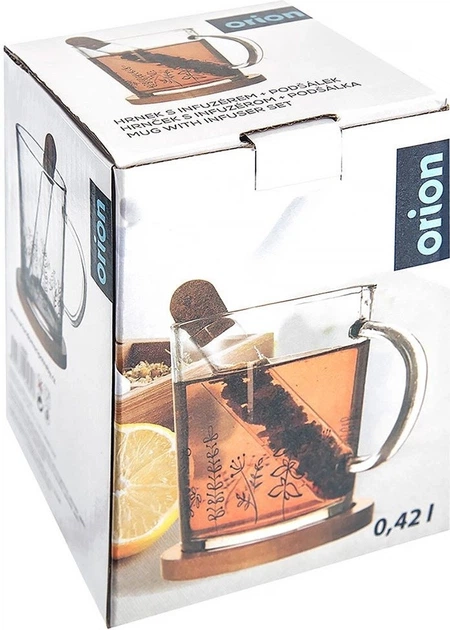 Kubek z zaparzaczem Orion Louka szklany 400 ml (8592381182847) - obraz 4