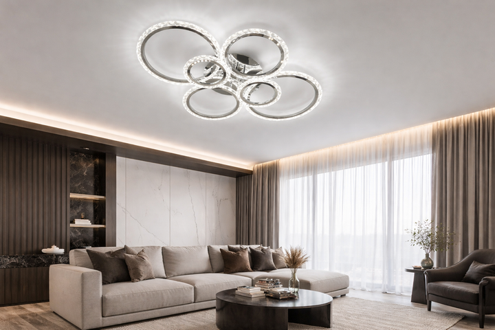 Люстра светодиодная LUMINARIA EUROPA 100W 6R CHROME/ICE с пультом ДУ - изображение 2