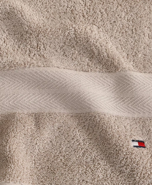 Банний рушник Tommy Hilfiger Modern American Solid Cotton Bath Towel, бежевий, 76*138см - зображення 3