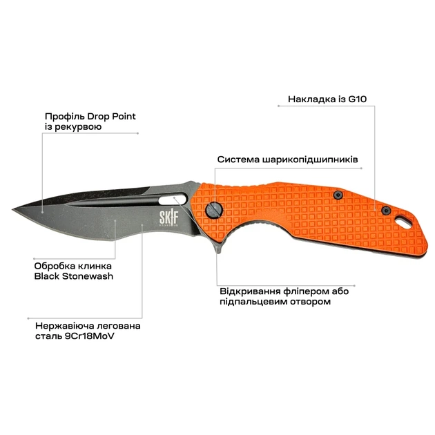 Нож Skif Defender II BSW Orange - изображение 7