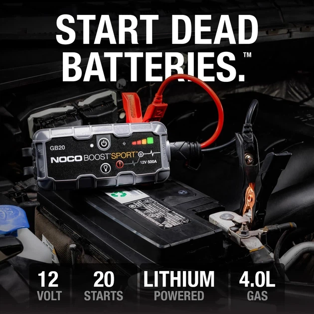 Оригінальний Пусковий Пристрій Noco GB20 Boost 12V 500A Jump Starter - изображение 9