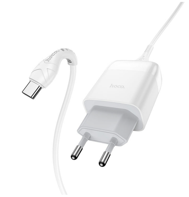 Зарядное устройство с кабелем USB/Type-C 1 м HOCO C72Q Glorious 18 W белый - изображение 2