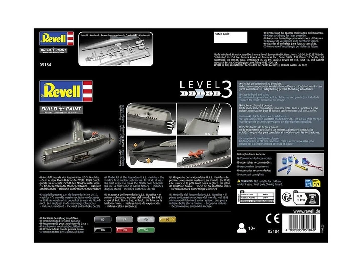 Model do sklejania Revell REV-05184 USS Nautilus Skala 1:305 30 elementów (4009803051840) - obraz 9
