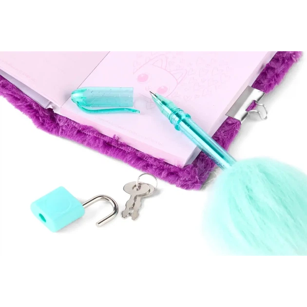 Пушистый блокнот на замке с ручкой GABBYS DOLLHOUSE GD99988 Разноцветный shop (8719668032552) - изображение 3