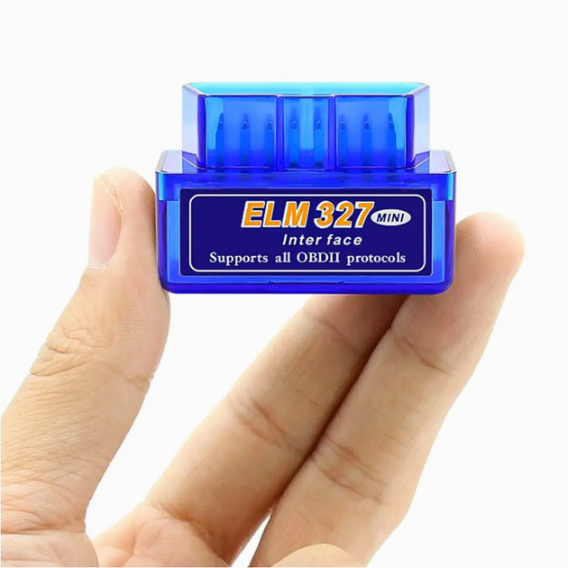 Автосканер OBD2 ELM327 Bluetooth 12В 45мА для диагностики автомобилей размер 48х30х25 мм - изображение 2