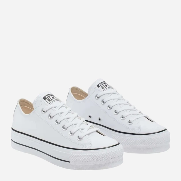Trampki damskie materiałowe do kostki Converse Chuck Taylor All Star Lift Leather 561680C 37 (6.5US) Białe (888755796368) - obraz 2