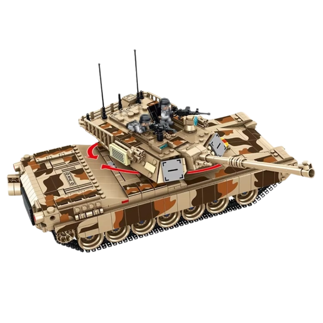 Дитячий ігровий конструктор військовий танк Abrams M1A2 1630 деталей (JDT-0848937) - Фото 4 Дитячий ігровий конструктор військовий танк Abrams M1A2 1630 деталей (JDT-0848937) - зображення 4