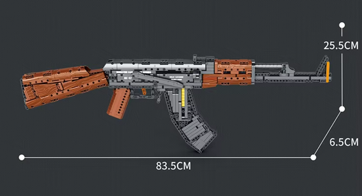 Конструктор зброя Reobrix штурмова гвинтівка Автомат AK47 1366 деталей (JDT-0848949) - Фото 4 Конструктор зброя Reobrix штурмова гвинтівка Автомат AK47 1366 деталей (JDT-0848949) - зображення 4