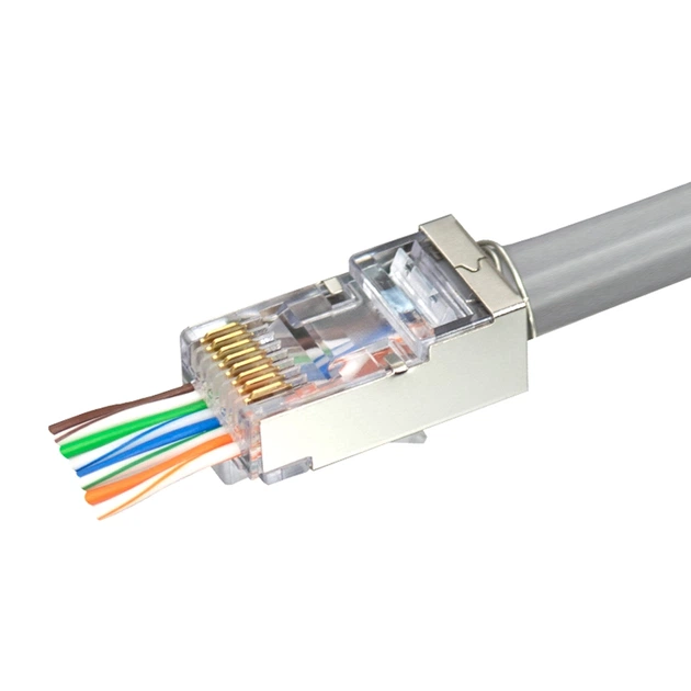 Конектор RJ45 прохідний екранований Simply45 S45-1550 Cat5e STP (50 шт) - изображение 3