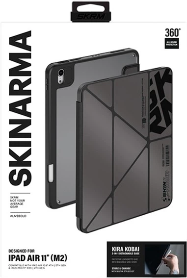 Etui z klapką SkinArma Kira Kobai do Apple iPad Air 11" (M2) / Air 10.9" (4th, 5th gen) / Pro 11" (3rd, 4th gen) Gunmetal (SK-PDA11G6-KKDSIL) - obraz 5