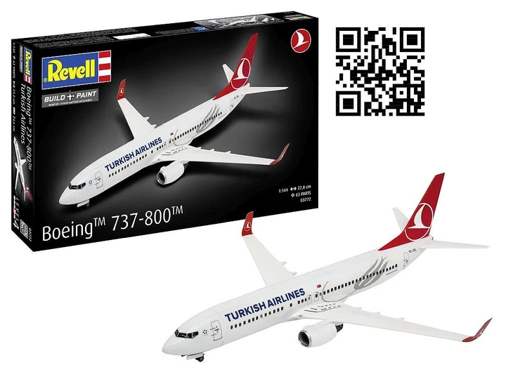 Модель до склеювання Revell REV-03772 Boeing 737-800 Турецькі авіалінії Масштаб 1:144 63 деталі (4009803037721) - зображення 2