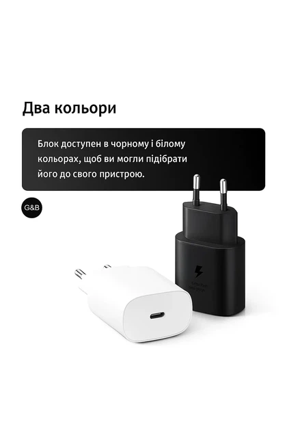 Блок быстрой зарядки Samsung 25w PD3.0 (EP-TA800) ЧЕРНОГО цвета БЕЗ КАБЕЛЯ - изображение 2