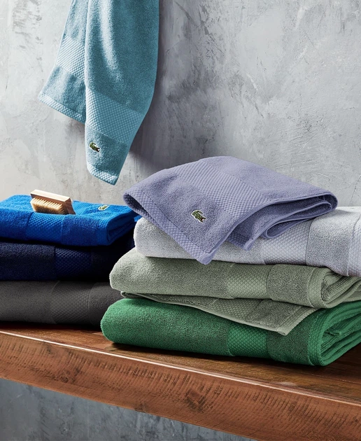 Рушник з антимікробної бавовни Lacoste для ванної 137х76 см Supima Синій (1159853377) - Фото 5 Рушник з антимікробної бавовни Lacoste для ванної 137х76 см Supima Синій (1159853377) - зображення 5