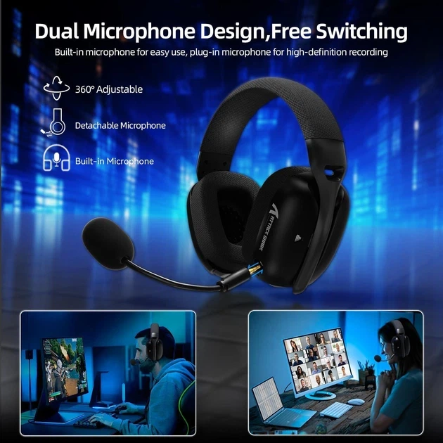 Беспроводные наушники Attack Shark L80 PRO Black (BT/2.4G ) - Фото 4 Беспроводные наушники Attack Shark L80 PRO Black (BT/2.4G ) - изображение 4