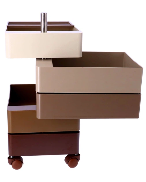 Шафка на колесах Hedo з 5 полицями Коричнева (3560238701416) - зображення 3