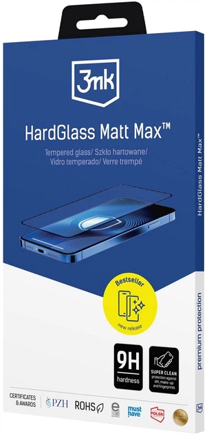 Захисне скло 3MK HardGlass Matt Max для Samsung Galaxy S25+ Black (5903108627122) - зображення 2