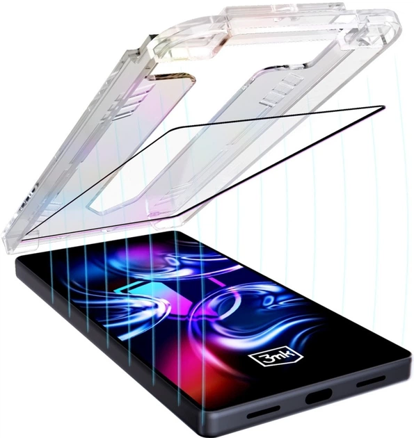 Захисне скло 3MK HardGlass Max with Applicator для Samsung Galaxy A56 Black (5903108671668) - зображення 7