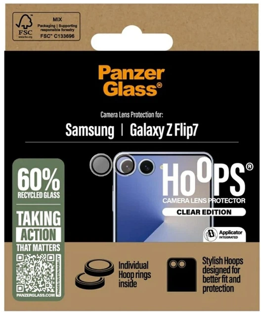 Захисне скло Panzer Glass Hoops Lens Protector для Samsung Galaxy Z Flip7 Transparent (PG49177) - зображення 4