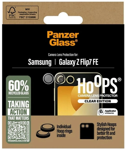 Захисне скло Panzer Glass Hoops Lens Protector для Samsung Galaxy Z Flip7 FE Transparent (PG14878) - зображення 4