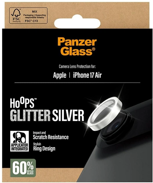 Захисне скло Panzer Glass Hoops Glitter Lens Protector для Apple iPhone Air Silver (PG93710) - зображення 5